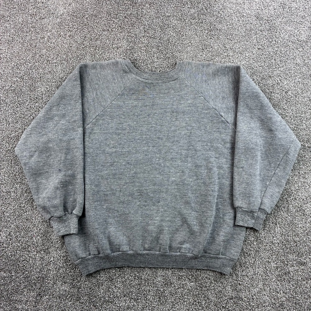 Vintage 70s Russell Athletic Sweatshirt Mens XL Gray Triblend Raglan USA Made